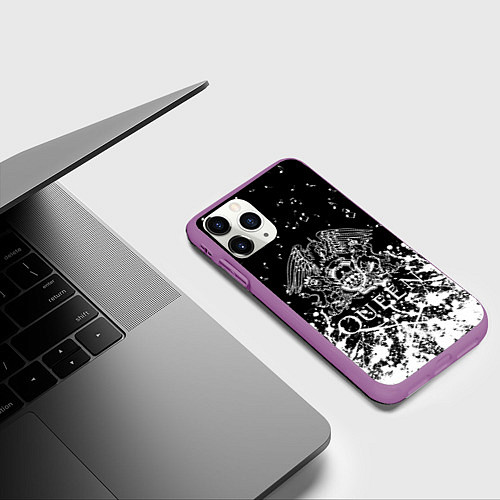 Чехол iPhone 11 Pro матовый QUEEN / 3D-Фиолетовый – фото 3