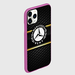 Чехол iPhone 11 Pro матовый Mercedes-Benz, цвет: 3D-фиолетовый — фото 2