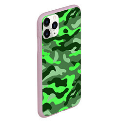 Чехол iPhone 11 Pro матовый CAMOUFLAGE GREEN, цвет: 3D-розовый — фото 2