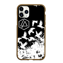 Чехол iPhone 11 Pro матовый LINKIN PARK 1, цвет: 3D-коричневый