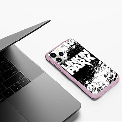 Чехол iPhone 11 Pro матовый LINKIN PARK 5, цвет: 3D-розовый — фото 2