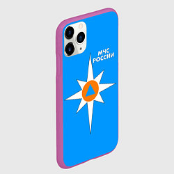 Чехол iPhone 11 Pro матовый МЧС России, цвет: 3D-фиолетовый — фото 2