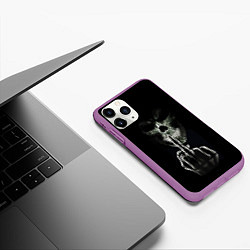 Чехол iPhone 11 Pro матовый Finger, цвет: 3D-фиолетовый — фото 2