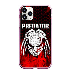 Чехол iPhone 11 Pro матовый PREDATOR, цвет: 3D-розовый