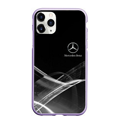 Чехол iPhone 11 Pro матовый MERCEDES, цвет: 3D-светло-сиреневый