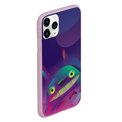 Чехол iPhone 11 Pro матовый Тоторо, цвет: 3D-розовый — фото 2