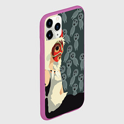 Чехол iPhone 11 Pro матовый Принцесса Мононоке, цвет: 3D-фиолетовый — фото 2