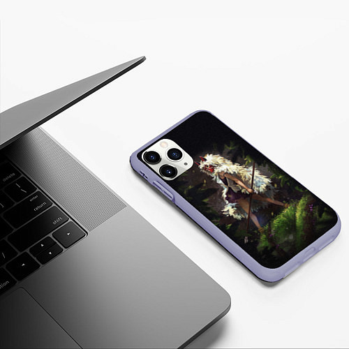 Чехол iPhone 11 Pro матовый Принцесса Мононоке / 3D-Светло-сиреневый – фото 3