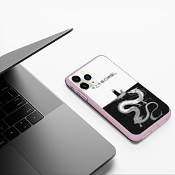 Чехол iPhone 11 Pro матовый Унесённые призраками, цвет: 3D-розовый — фото 2