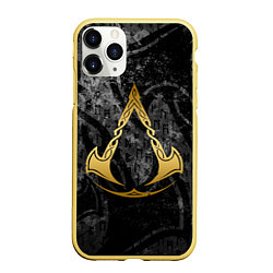 Чехол iPhone 11 Pro матовый ASSASSINS CREED VALHALLA, цвет: 3D-желтый