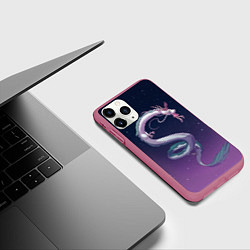 Чехол iPhone 11 Pro матовый Унесённые призраками, цвет: 3D-малиновый — фото 2