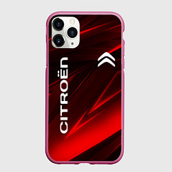 Чехол iPhone 11 Pro матовый CITROEN, цвет: 3D-малиновый