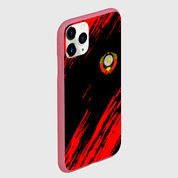 Чехол iPhone 11 Pro матовый СССР, цвет: 3D-малиновый — фото 2