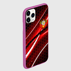 Чехол iPhone 11 Pro матовый СССР, цвет: 3D-фиолетовый — фото 2