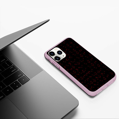 Чехол iPhone 11 Pro матовый Предатор Алфавит Z / 3D-Розовый – фото 3