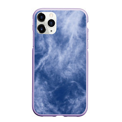 Чехол iPhone 11 Pro матовый Облака в небе, цвет: 3D-светло-сиреневый