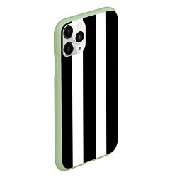 Чехол iPhone 11 Pro матовый Полоска, цвет: 3D-салатовый — фото 2