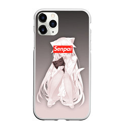 Чехол iPhone 11 Pro матовый Senpai, цвет: 3D-белый