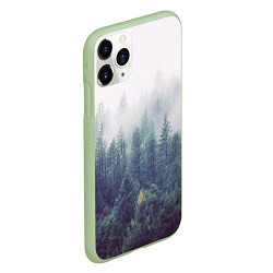 Чехол iPhone 11 Pro матовый Сибирский лес, цвет: 3D-салатовый — фото 2