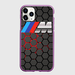 Чехол iPhone 11 Pro матовый BMW, цвет: 3D-фиолетовый