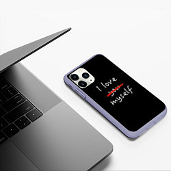 Чехол iPhone 11 Pro матовый I Love myself, цвет: 3D-светло-сиреневый — фото 2