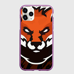 Чехол iPhone 11 Pro матовый Зверь, цвет: 3D-фиолетовый