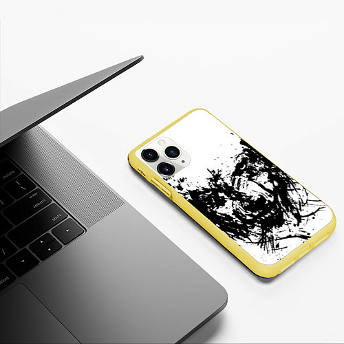 Чехол iPhone 11 Pro матовый Зверь / 3D-Желтый – фото 3