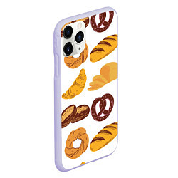 Чехол iPhone 11 Pro матовый Булки, цвет: 3D-светло-сиреневый — фото 2