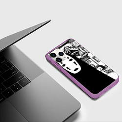 Чехол iPhone 11 Pro матовый No-Face Spirited Away Ghibli, цвет: 3D-фиолетовый — фото 2