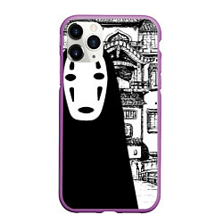 Чехол iPhone 11 Pro матовый No-Face Spirited Away Ghibli, цвет: 3D-фиолетовый