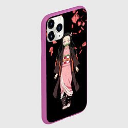 Чехол iPhone 11 Pro матовый Незуко, цвет: 3D-фиолетовый — фото 2