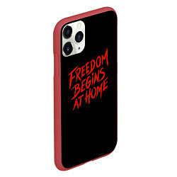 Чехол iPhone 11 Pro матовый Freedom, цвет: 3D-красный — фото 2