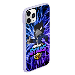 Чехол iPhone 11 Pro матовый Brawl Stars CROW, цвет: 3D-светло-сиреневый — фото 2