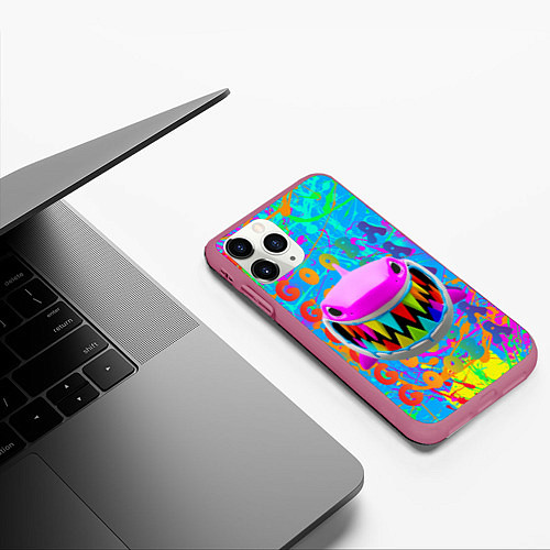 Чехол iPhone 11 Pro матовый 6IX9INE GOOBA / 3D-Малиновый – фото 3