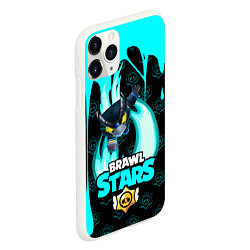 Чехол iPhone 11 Pro матовый Brawl stars mecha crow, цвет: 3D-белый — фото 2