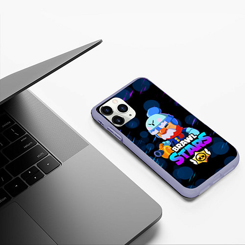 Чехол iPhone 11 Pro матовый BRAWL STARS GALE / 3D-Светло-сиреневый – фото 3