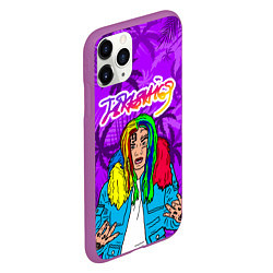 Чехол iPhone 11 Pro матовый Такеши 6ix9ine, цвет: 3D-фиолетовый — фото 2