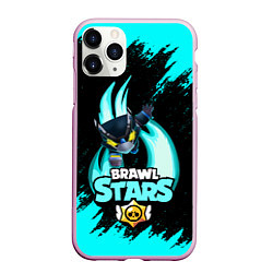 Чехол iPhone 11 Pro матовый Brawl stars mecha crow, цвет: 3D-розовый