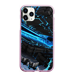 Чехол iPhone 11 Pro матовый DIGITAL ABSTRACT, цвет: 3D-розовый