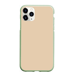 Чехол iPhone 11 Pro матовый Бежевая Маска, цвет: 3D-салатовый