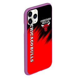 Чехол iPhone 11 Pro матовый CHICAGO BULLS, цвет: 3D-фиолетовый — фото 2