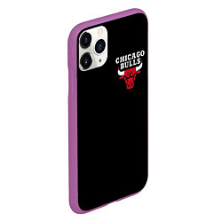 Чехол iPhone 11 Pro матовый CHICAGO BULLS, цвет: 3D-фиолетовый — фото 2