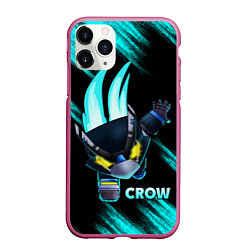 Чехол iPhone 11 Pro матовый Brawl Stars CROW, цвет: 3D-малиновый