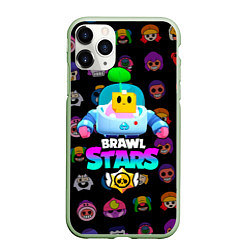 Чехол iPhone 11 Pro матовый BRAWL STARS SPROUT 27, цвет: 3D-салатовый