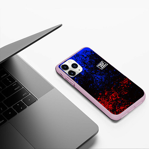 Чехол iPhone 11 Pro матовый ДДТ спина Z / 3D-Розовый – фото 3