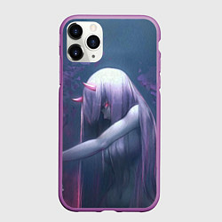 Чехол iPhone 11 Pro матовый DARLING IN THE FRANXX, цвет: 3D-фиолетовый