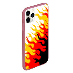 Чехол iPhone 11 Pro матовый ОГОНЬ, цвет: 3D-малиновый — фото 2