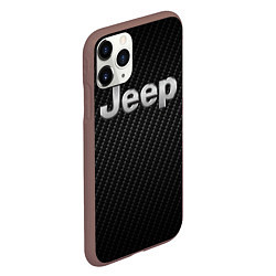 Чехол iPhone 11 Pro матовый Jeep Z, цвет: 3D-коричневый — фото 2