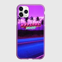 Чехол iPhone 11 Pro матовый HOTLINE MIAMI, цвет: 3D-фиолетовый
