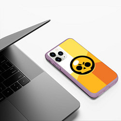 Чехол iPhone 11 Pro матовый BRAWL STARS, цвет: 3D-сиреневый — фото 2